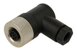 Socket; KLS15-M12 A-TR203-PG7; M12-3p; 3 ways; angled 90°; screw; 0,25mm2; for cable; black; IP67; 4A; 60V; KLS; RoHS Socket; KLS15-M12 A-TR203-PG7; M12-3p; 3 ways; angled 90°; screw; 0,25mm2; for cable; black; IP67; 4A; 60V; KLS; RoHS