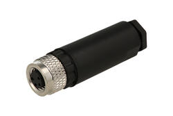 Gniazdo; KLS15-M8A-P204; M8-4p; 4 tory; proste; śrubowy; 0,25mm2; na przewód; czarny; IP67; 4A; 60V; KLS; RoHS Gniazdo; KLS15-M8A-P204; M8-4p; 4 tory; proste; śrubowy; 0,25mm2; na przewód; czarny; IP67; 4A; 60V; KLS; RoHS