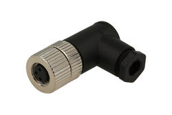 Gniazdo; KLS15-M8A-TR203; M8-3p; 3 tory; kątowe 90°; skręcany; 0,25mm2; 6mm; czarny; IP67; 4A; 60V; KLS; RoHS Gniazdo; KLS15-M8A-TR203; M8-3p; 3 tory; kątowe 90°; skręcany; 0,25mm2; 6mm; czarny; IP67; 4A; 60V; KLS; RoHS