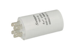 Capacitor; motor; TS11-12 4 450V 4uF; 4uF; 450V; fi 35x65mm; 6,3mm connectors; Suntan; RoHS