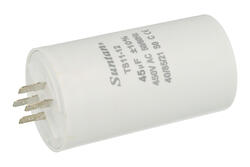Capacitor; motor; TS11-12 4 450V 45uF; 45uF; 450V; fi 50x90mm; 6,3mm connectors; Suntan; RoHS