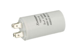 Capacitor; motor; TS11-12 4 450V 3uF; 3uF; 450V; fi 35x65mm; 6,3mm connectors; Suntan; RoHS