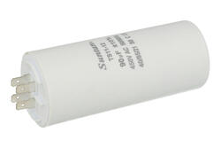 Capacitor; motor; TS11-12 4 450V 90uF; 90uF; 450V; fi 50x123mm; 6,3mm connectors; Suntan; RoHS