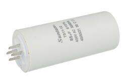 Capacitor; motor; TS11-12 4 450V 85uF; 85uF; 450V; fi 50x123mm; 6,3mm connectors; Suntan; RoHS
