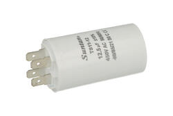 Capacitor; motor; TS11-12 4 450V 12,5uF; 12,5uF; 450V; fi 35x65mm; 6,3mm connectors; Suntan; RoHS Capacitor; motor; TS11-12 4 450V 12,5uF; 12,5uF; 450V; fi 35x65mm; 6,3mm connectors; Suntan; RoHS