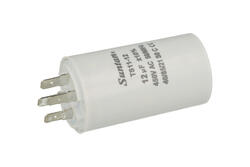 Capacitor; motor; TS11-12 4 450V 12uF; 12uF; 450V; fi 34x60mm; 6,3mm connectors; Suntan; RoHS Capacitor; motor; TS11-12 4 450V 12uF; 12uF; 450V; fi 34x60mm; 6,3mm connectors; Suntan; RoHS