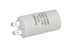 Capacitor; motor; TS11-12 4 450V 8uF; 8uF; 450V; fi 35x65mm; 6,3mm connectors; Suntan; RoHS