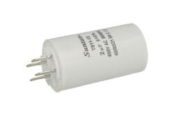 Capacitor; motor; TS11-12 4 450V 2uF; 2uF; 450V; fi 35x65mm; 6,3mm connectors; Suntan; RoHS