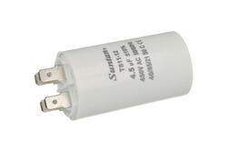 Capacitor; motor; TS11-12 4 450V 4,5uF; 4,5uF; 450V; fi 35x65mm; 6,3mm connectors; Suntan; RoHS