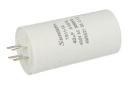 Capacitor; motor; TS11-12 4 450V 40uF; 40uF; 450V; fi 45x92mm; 6,3mm connectors; Suntan; RoHS