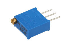 Potentiometer; mounting; helitrim; vertical; multi turns; TSR-3296W-203R, 20Kohm; 20kohm; linear; 10%; 0,5W; through-hole (THT); cermet; 3296; Suntan; RoHS