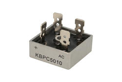Bridge rectifier; KBPC5010 KBPC Bulk; 50A; 1000V; cube; connectors; FM type 28,3x28,3x11mm; Suntan; RoHS