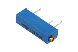 Potentiometer; TSR-3006P-103R,10Kohm; through-hole (THT); 10%; 10kohm; Suntan; RoHS; 0,75W; mounting; helitrim; multi turns; linear; cermet; 3006 19mm
