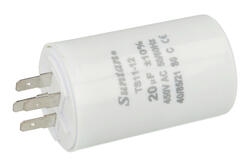 Kondensator; silnikowy (rozruchowy); TS11-12 4 450V 20uF; 20uF; 450V; fi 40x70mm; konektory 6,3mm; Suntan; RoHS