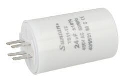 Capacitor; motor; TS11-12 4 450V 24uF; 24uF; 450V; fi 40x65mm; 6,3mm connectors; Suntan; RoHS