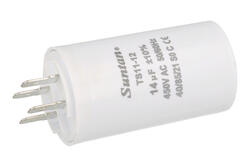 Capacitor; motor; TS11-12 4 450V 14uF; 14uF; 450V; fi 35x65mm; 6,3mm connectors; Suntan; RoHS