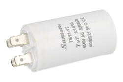 Capacitor; motor; TS11-12 4 450V 7uF; 7uF; 450V; fi 35x65mm; 6,3mm connectors; Suntan; RoHS Capacitor; motor; TS11-12 4 450V 7uF; 7uF; 450V; fi 35x65mm; 6,3mm connectors; Suntan; RoHS