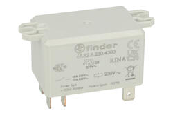 Przekaźnik; elektromagnetyczny przemysłowy; 66.82.8.230.4300; 230V; AC; 2 styki zwierne; 30A; z konektorami; Finder; RoHS