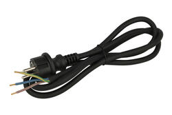 Kabel; zasilający; H05RR-3x1,5mm2 1,5m; wtyk sieciowy CEE 7/7 prosty; przewody; 1,5m; czarny; 3 żyły; 1,50mm2; Metpol; guma; okrągły; linka; Cu; RoHS Kabel; zasilający; H05RR-3x1,5mm2 1,5m; wtyk sieciowy CEE 7/7 prosty; przewody; 1,5m; czarny; 3 żyły; 1,50mm2; Metpol; guma; okrągły; linka; Cu; RoHS