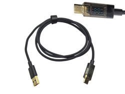 Przewód; USB; A-P-USB C-2M; wtyk USB-C; 2m; czarny; okrągły; RoHS