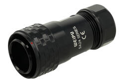 Wtyk; SA2410/PRJ45B; proste; czarny; skręcane; IP67; Weipu; RoHS