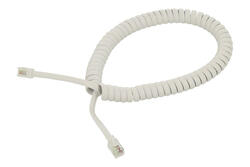 Spiral cord; SP1-4/02; Features: 2,1m; 2x 4p4c modular plug; black