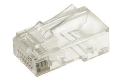 Plug; RJ45 8p8c; 3RJ45K6AU kat.6; for cable; straight; round strand cable; round cable wire; clear; latch; RoHS Plug; RJ45 8p8c; 3RJ45K6AU kat.6; for cable; straight; round strand cable; round cable wire; clear; latch; RoHS