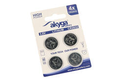 Battery; lithium; CR2032.; 3V; 210mAh; blister; fi 20x2,5mm; AKYGA; RoHS; 2032