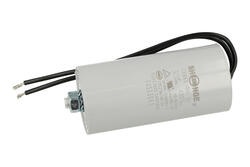 Kondensator; silnikowy (rozruchowy); I150V630J-DAL; 30uF; 425V AC; fi 45x95mm; z przewodami; śruba z nakrętką; Shenge; RoHS