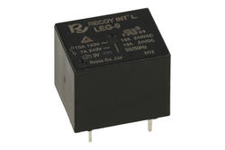 Przekaźnik; elektromagnetyczny miniaturowy; LEG-9; 9V; DC; 1 styk przełączny; 10A; 240V AC; 10A; 24V DC; do druku (PCB); Rayex Elec.; RoHS