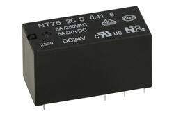 Relay; electromagnetic miniature; NT75-2CS; 24V; DC; DPDT; 8A; 250V AC; for socket; PCB trough hole; Forward Relays; RoHS