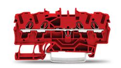 Złączka; na szynę DIN; 2002-1403; czerwony; wtykany; sprężynowy; Push-in CAGE CLAMP®; 0,25÷4mm2; 24A; 800V; 1 tor; 4; na szynę DIN TS35; Wago; RoHS
