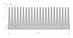 Radiator; PR375/10; naturalny; 100mm; żebrowany; 0,64K/W; 215mm; 77mm; Alutronic