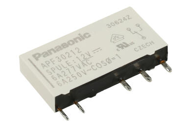 Relay; electromagnetic miniature; APF30212; 12V; DC; 6A; 250V AC; PCB trough hole; Panasonic Electric Works; RoHS Relay; electromagnetic miniature; APF30212; 12V; DC; 6A; 250V AC; PCB trough hole; Panasonic Electric Works; RoHS