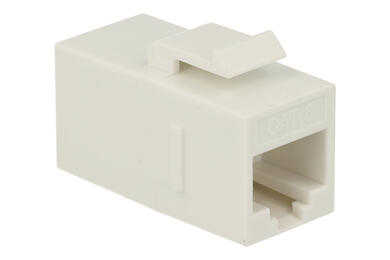 Adapter socket / socket; Keystone; 2134-2; RJ45 cat 6; for panel; latch; straight; white; RoHS Adapter socket / socket; Keystone; 2134-2; RJ45 cat 6; for panel; latch; straight; white; RoHS