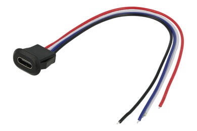 Gniazdo; USB C; 012603; czarny; zatrzaskowe; poziome Gniazdo; USB C; 012603; czarny; zatrzaskowe; poziome