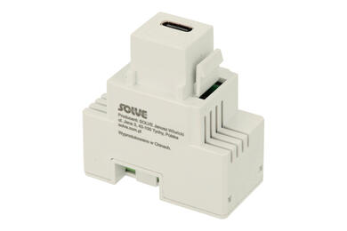 Charger module; Keystone; 2808-2; USB C QC; latch; straight; white; Solve; RoHS