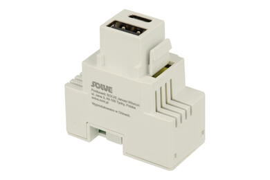 Charger module; Keystone; 2810-2; USB C QC; USB type A; latch; straight; white; Solve; RoHS Charger module; Keystone; 2810-2; USB C QC; USB type A; latch; straight; white; Solve; RoHS