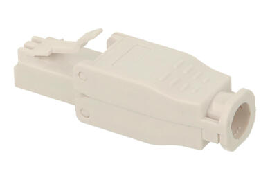 Wtyk; Keystone; 3886; RJ45 cat 6; nieekranowane; na przewód; zatrzaskowe; proste; biały; RoHS Wtyk; Keystone; 3886; RJ45 cat 6; nieekranowane; na przewód; zatrzaskowe; proste; biały; RoHS