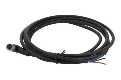 Gniazdo z przewodem; KLS15-M8A-TR4-03-PUR-L2.0M-B-U; M8-3p; 3 tory; kątowe 90°; z przewodem 2m; 0,25mm2; 6mm; czarny; IP67; 3A; 60V; KLS; RoHS Gniazdo z przewodem; KLS15-M8A-TR4-03-PUR-L2.0M-B-U; M8-3p; 3 tory; kątowe 90°; z przewodem 2m; 0,25mm2; 6mm; czarny; IP67; 3A; 60V; KLS; RoHS