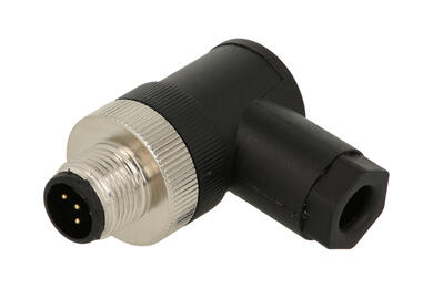 Plug; KLS15-M12A-TR105PG7; M12-5p; 5 ways; angled 90°; screw; 0,25mm2; 4-8mm; for cable; black; IP67; 2A; 30V; KLS; RoHS Plug; KLS15-M12A-TR105PG7; M12-5p; 5 ways; angled 90°; screw; 0,25mm2; 4-8mm; for cable; black; IP67; 2A; 30V; KLS; RoHS