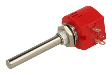 Potencjometr; osiowy; jednoobrotowy; TSR-04-472R.4,7Kohm; 4,7kohm; liniowa; 5%; 1W; oś fi 6,00mm; 39mm; metal; gładka; 300°; drutowy; lutowany; Suntan; RoHS