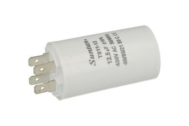 Kondensator; silnikowy (rozruchowy); TS11-12 4 450V 12,5uF; 12,5uF; 450V; fi 35x65mm; konektory 6,3mm; Suntan; RoHS Kondensator; silnikowy (rozruchowy); TS11-12 4 450V 12,5uF; 12,5uF; 450V; fi 35x65mm; konektory 6,3mm; Suntan; RoHS