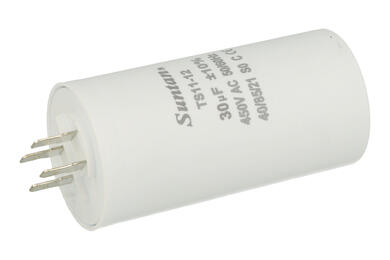 Capacitor; motor; TS11-12 4 450V 30uF; 30uF; 450V; fi 45x92mm; 6,3mm connectors; Suntan; RoHS Capacitor; motor; TS11-12 4 450V 30uF; 30uF; 450V; fi 45x92mm; 6,3mm connectors; Suntan; RoHS