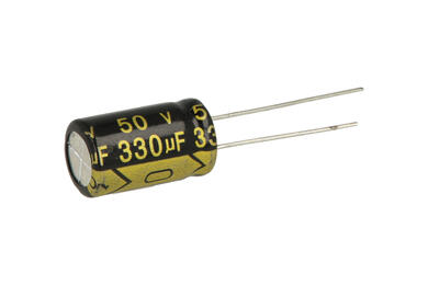 Kondensator; elektrolityczny; 330uF; 50V; TS14; TS14 330uF 50V +/-20% 10*17mm; fi 10x17mm; 5mm; przewlekany (THT); luzem; Suntan; RoHS