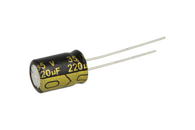 Kondensator; elektrolityczny; 220uF; 35V; TS14; TS14 220uF 35V +/-20% 8*12mm; fi 8x12mm; 3,5mm; przewlekany (THT); luzem; Suntan; RoHS Kondensator; elektrolityczny; 220uF; 35V; TS14; TS14 220uF 35V +/-20% 8*12mm; fi 8x12mm; 3,5mm; przewlekany (THT); luzem; Suntan; RoHS