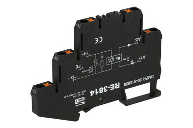 Relay; instalation; SSR; RE-3814; 8mA; 24V; DC; 2,4A; 24÷253V; AC; DC; triac output; DIN rail type; SPST NO; Dinkle; RoHS; CE