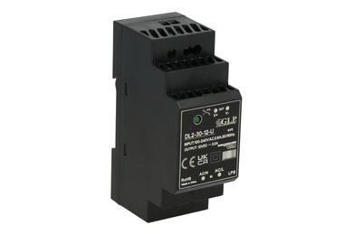 Zasilacz; na szynę DIN; DL2-30-12-U; 12V DC; 24V DC; 2A; 24W; kolor czarny; plastikowa obudowa; sygnalizacyjna dioda LED; MPL; RoHS