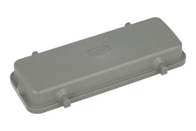 Protective cover; Han A; 09300245405; 24B; plastic; for double locking levers; grey; IP65; Harting; RoHS