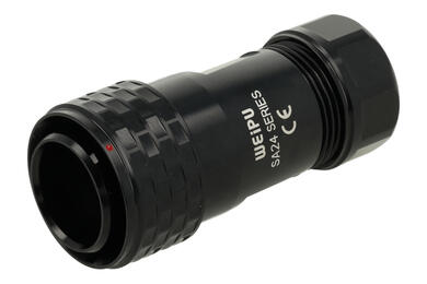 Plug; SA2410/PRJ45B; straight; black; screwed; IP67; Weipu; RoHS